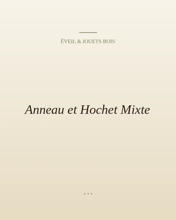 Ensemble hochet et anneau en bois d'érable.