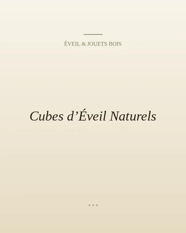 Trois cubes en bois d'érable non traités.