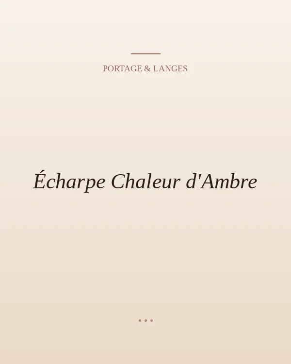 Écharpe de portage teinte ambre.