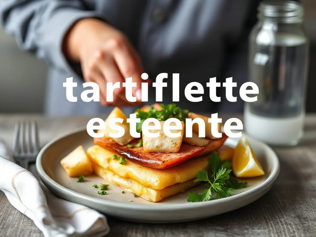 Une femme enceinte contemple une tartiflette gratinée servie à table